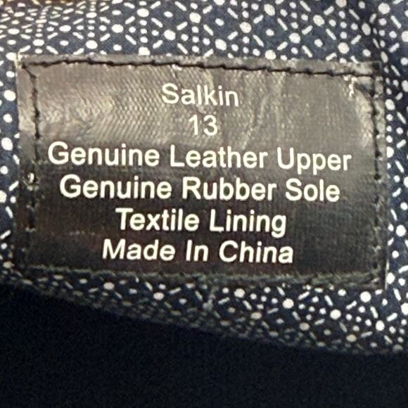 Aston Grey Salkin Black Leather Upper Round Toe Loafer Mens 13 Dress Shoes main image 8